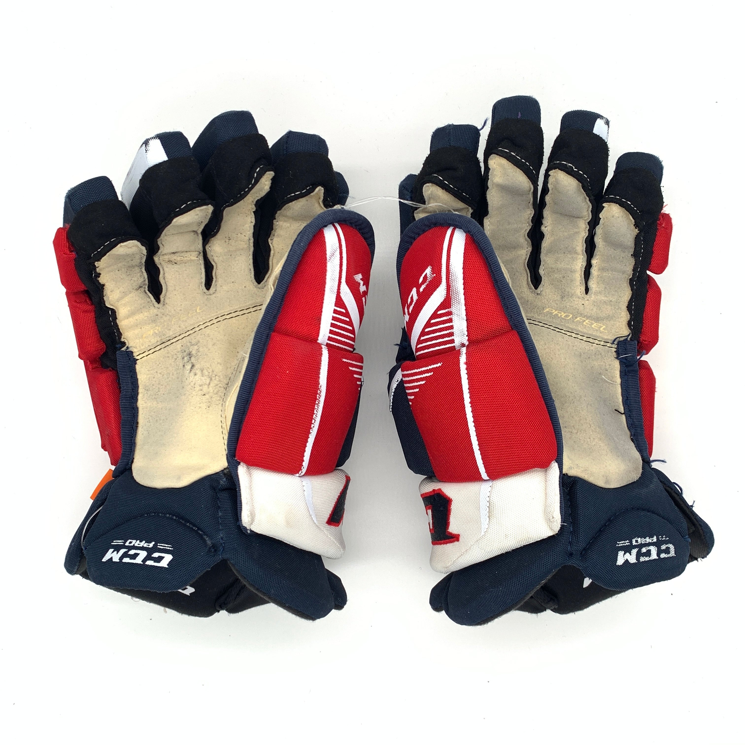 CCM HGJS - Gant d'occasion NHL Pro Stock - Capitals de Washington - Matt Irwin (bleu marine/rouge/blanc)